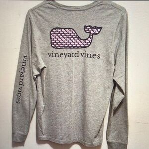 Vineyard Vines Heather Gray Long Sleeve Tee